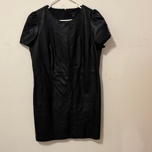 Ann Taylor Vegan Leather  Dress